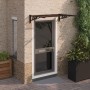 Marquesina de puerta policarbonato negro 122x90 cm de vidaXL, Toldos - Ref: Foro24-153697, Precio: 52,78 €, Descuento: %
