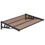 Marquesina de puerta policarbonato negro 122x90 cm de vidaXL, Toldos - Ref: Foro24-153697, Precio: 52,78 €, Descuento: %