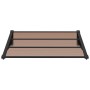 Marquesina de puerta policarbonato negro 122x90 cm de vidaXL, Toldos - Ref: Foro24-153697, Precio: 52,78 €, Descuento: %