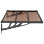 Marquesina de puerta policarbonato negro 122x90 cm de vidaXL, Toldos - Ref: Foro24-153697, Precio: 52,78 €, Descuento: %