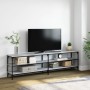 Mueble TV metal y madera contrachapada gris Sonoma 180x30x50 cm de vidaXL, Muebles TV - Ref: Foro24-826757, Precio: 69,65 €, ...