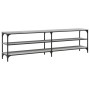 Mueble TV metal y madera contrachapada gris Sonoma 180x30x50 cm de vidaXL, Muebles TV - Ref: Foro24-826757, Precio: 69,65 €, ...