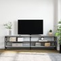 Mueble TV metal y madera contrachapada gris Sonoma 180x30x50 cm de vidaXL, Muebles TV - Ref: Foro24-826757, Precio: 69,65 €, ...