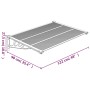 Marquesina de puerta policarbonato negro 122x90 cm de vidaXL, Toldos - Ref: Foro24-153697, Precio: 52,78 €, Descuento: %