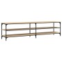 Mueble TV metal y madera contrachapada roble Sonoma 200x30x50cm de vidaXL, Muebles TV - Ref: Foro24-826760, Precio: 83,72 €, ...