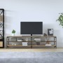 Mueble TV metal y madera contrachapada roble Sonoma 200x30x50cm de vidaXL, Muebles TV - Ref: Foro24-826760, Precio: 83,72 €, ...
