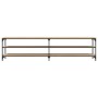 Mueble TV metal y madera contrachapada roble Sonoma 200x30x50cm de vidaXL, Muebles TV - Ref: Foro24-826760, Precio: 83,72 €, ...