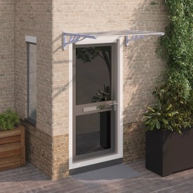 Marquesina puerta policarbonato gris y transparente 122x90 cm de vidaXL, Toldos - Ref: Foro24-153690, Precio: 53,08 €, Descue...