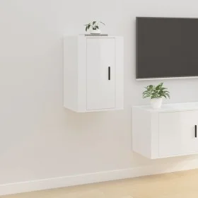 Mueble para TV de pared blanco brillante 40x34,5x60 cm de vidaXL, Muebles TV - Ref: Foro24-816660, Precio: 40,70 €, Descuento: %