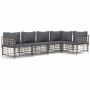 Juego de muebles de jardín 5 pzas cojines antracita ratán PE de vidaXL, Sofás de exterior - Ref: Foro24-3186751, Precio: 418,...