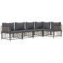 Juego de muebles de jardín 5 pzas cojines antracita ratán PE de vidaXL, Sofás de exterior - Ref: Foro24-3186751, Precio: 418,...