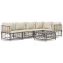 Juego de muebles de jardín 6 pzas cojines antracita ratán PE de vidaXL, Sofás de exterior - Ref: Foro24-3186752, Precio: 493,...