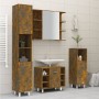 Armario de baño madera contrachapada roble ahumado 30x30x179 cm de vidaXL, Muebles de baño - Ref: Foro24-825831, Precio: 76,9...