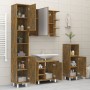 Armario de baño madera contrachapada roble ahumado 30x30x179 cm de vidaXL, Muebles de baño - Ref: Foro24-825831, Precio: 76,9...