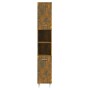 Armario de baño madera contrachapada roble ahumado 30x30x179 cm de vidaXL, Muebles de baño - Ref: Foro24-825831, Precio: 76,9...
