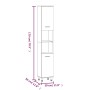 Armario de baño madera contrachapada roble ahumado 30x30x179 cm de vidaXL, Muebles de baño - Ref: Foro24-825831, Precio: 76,9...