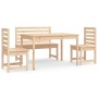 Juego de comedor de jardín 4 piezas madera maciza de pino de vidaXL, Conjuntos de jardín - Ref: Foro24-3154695, Precio: 255,1...