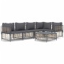 Juego de muebles de jardín 6 pzas cojines antracita ratán PE de vidaXL, Sofás de exterior - Ref: Foro24-3186753, Precio: 494,...