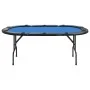 Mesa de póquer plegable para 10 jugadores azul 206x106x75 cm de vidaXL, Mesas de juego y de póquer - Ref: Foro24-80403, Preci...