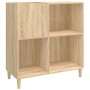 Mueble discos madera contrachapada roble Sonoma 84,5x38x89 cm de vidaXL, Almacenamiento para CD y DVD - Ref: Foro24-831992, P...