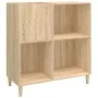 Mueble discos madera contrachapada roble Sonoma 84,5x38x89 cm de vidaXL, Almacenamiento para CD y DVD - Ref: Foro24-831992, P...