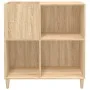 Mueble discos madera contrachapada roble Sonoma 84,5x38x89 cm de vidaXL, Almacenamiento para CD y DVD - Ref: Foro24-831992, P...