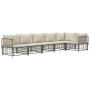 Juego de muebles de jardín 6 pzas cojines antracita ratán PE de vidaXL, Sofás de exterior - Ref: Foro24-3186754, Precio: 515,...