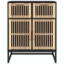 Aparador de madera contrachapada negro 60x30x75 cm de vidaXL, Taquillas y armarios de almacenamiento - Ref: Foro24-352116, Pr...