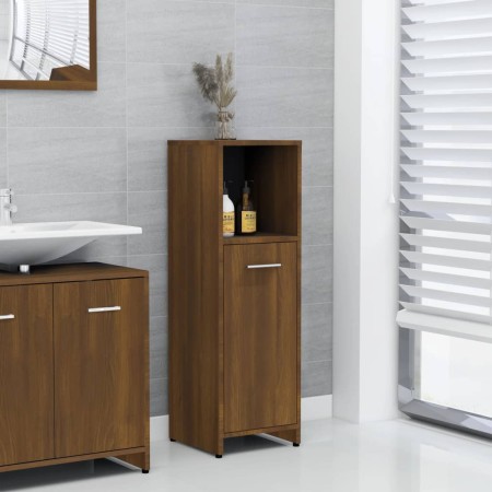 Armario de baño madera contrachapada roble marrón 30x30x95 cm de vidaXL, Muebles de baño - Ref: Foro24-825839, Precio: 37,49 ...
