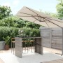 Mesa alta bar con superficie vidrio ratán PE gris 145x80x110 cm de vidaXL, Mesas de jardín - Ref: Foro24-362598, Precio: 255,...
