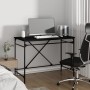 Escritorio de hierro y madera contrachapada negro 100x50x75 cm de vidaXL, Escritorios - Ref: Foro24-826719, Precio: 60,48 €, ...
