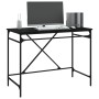 Escritorio de hierro y madera contrachapada negro 100x50x75 cm de vidaXL, Escritorios - Ref: Foro24-826719, Precio: 60,48 €, ...
