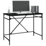 Escritorio de hierro y madera contrachapada negro 100x50x75 cm de vidaXL, Escritorios - Ref: Foro24-826719, Precio: 95,78 €, ...