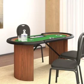 Poker table for 10 players with green chip tray 160x80x75 cm by vidaXL, Game and poker tables - Ref: Foro24-80406, Price: 197...