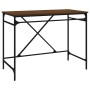 Escritorio hierro madera contrachapada marrón roble 100x50x75cm de vidaXL, Escritorios - Ref: Foro24-826723, Precio: 92,96 €,...