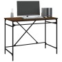 Escritorio hierro madera contrachapada marrón roble 100x50x75cm de vidaXL, Escritorios - Ref: Foro24-826723, Precio: 92,96 €,...