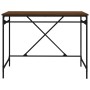 Escritorio hierro madera contrachapada marrón roble 100x50x75cm de vidaXL, Escritorios - Ref: Foro24-826723, Precio: 92,96 €,...