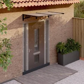 Black polycarbonate door canopy 152.5x90 cm by vidaXL, Awnings - Ref: Foro24-153698, Price: 67,28 €, Discount: %