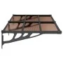 Marquesina de puerta policarbonato negro 152,5x90 cm de vidaXL, Toldos - Ref: Foro24-153698, Precio: 67,28 €, Descuento: %