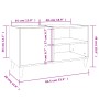 Mueble discos madera contrachapada gris hormigón 84,5x38x48 cm de vidaXL, Almacenamiento para CD y DVD - Ref: Foro24-831945, ...