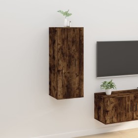 Mueble para TV de pared roble ahumado 40x34,5x100 cm de vidaXL, Muebles TV - Ref: Foro24-816685, Precio: 50,18 €, Descuento: %
