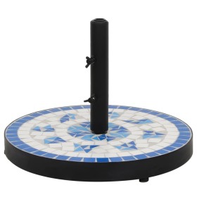 Base de sombrilla redonda azul y blanco 12 kg de vidaXL, Bases para sombrillas - Ref: Foro24-362221, Precio: 76,39 €, Descuen...