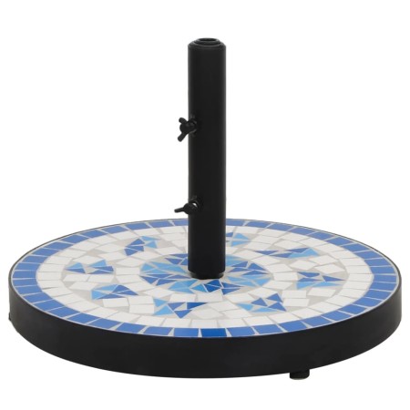 Base de sombrilla redonda azul y blanco 12 kg de vidaXL, Bases para sombrillas - Ref: Foro24-362221, Precio: 76,39 €, Descuen...