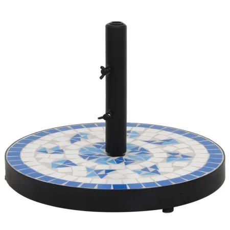 Base de sombrilla redonda azul y blanco 12 kg de vidaXL, Bases para sombrillas - Ref: Foro24-362221, Precio: 73,39 €, Descuen...