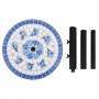 Base de sombrilla redonda azul y blanco 12 kg de vidaXL, Bases para sombrillas - Ref: Foro24-362221, Precio: 76,39 €, Descuen...