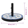 Base de sombrilla redonda azul y blanco 12 kg de vidaXL, Bases para sombrillas - Ref: Foro24-362221, Precio: 76,39 €, Descuen...