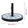 Base de sombrilla redonda azul y blanco 12 kg de vidaXL, Bases para sombrillas - Ref: Foro24-362221, Precio: 73,39 €, Descuen...