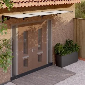 Black and transparent polycarbonate door canopy 358.5x90cm by vidaXL, Awnings - Ref: Foro24-153688, Price: 111,74 €, Discount: %