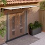 Marquesina puerta policarbonato negro y transparente 358,5x90cm de vidaXL, Toldos - Ref: Foro24-153688, Precio: 107,79 €, Des...