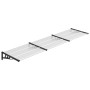 Marquesina puerta policarbonato negro y transparente 358,5x90cm de vidaXL, Toldos - Ref: Foro24-153688, Precio: 107,79 €, Des...